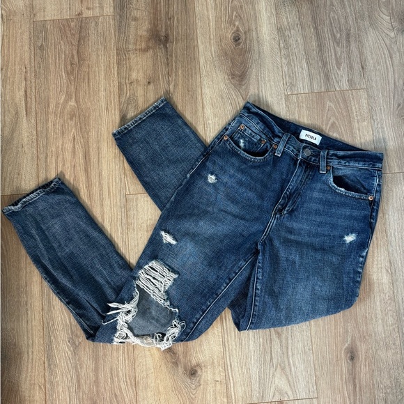 Pistola Blue Distressed Boyfriend Jeans - Picture 3 of 8
